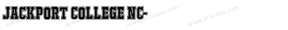 JACKPORT COLLEGE NC字体转换